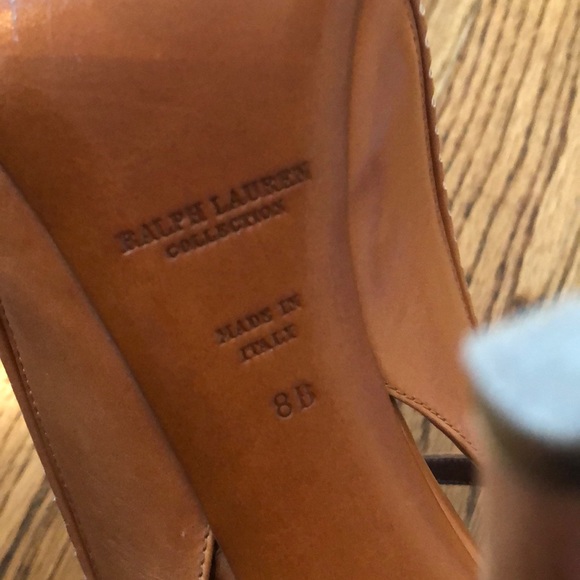 Ralph Lauren Collection Peep Toe Heels - Picture 7 of 8